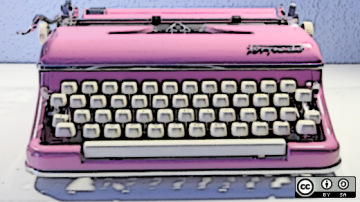 A pink typewriter pink typewriter
