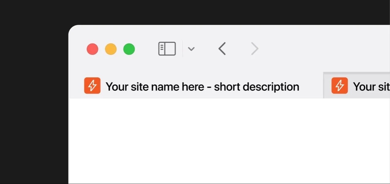 tab in a browser with a site description and favicon