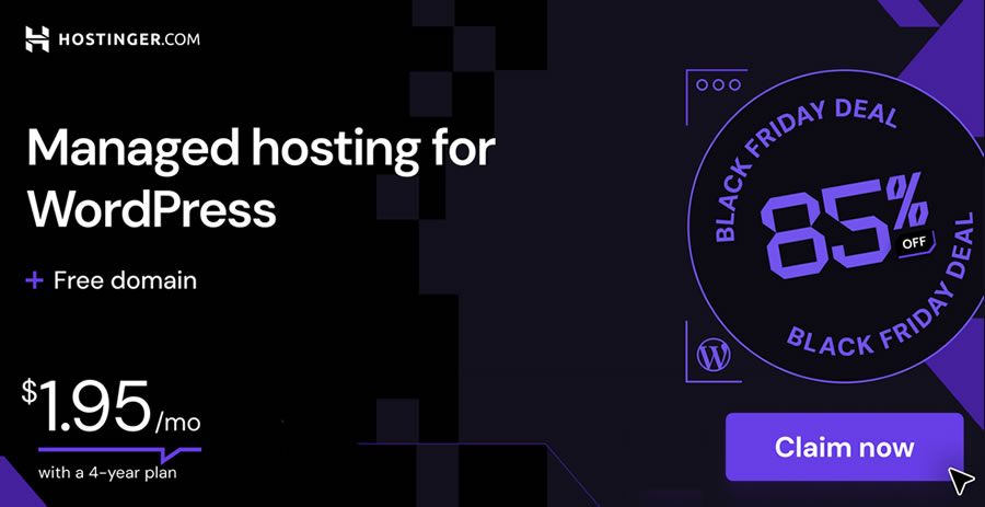 Hostinger WordPress Hosting Black Friday Deal
