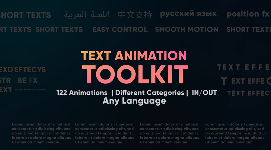 Toolkit Text Animation Preset MOGRT Video Template Premiere Pro