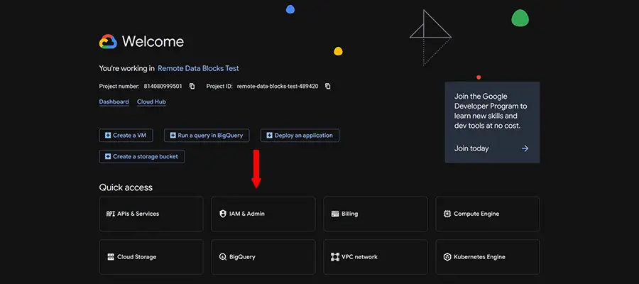 Enable the IAM API