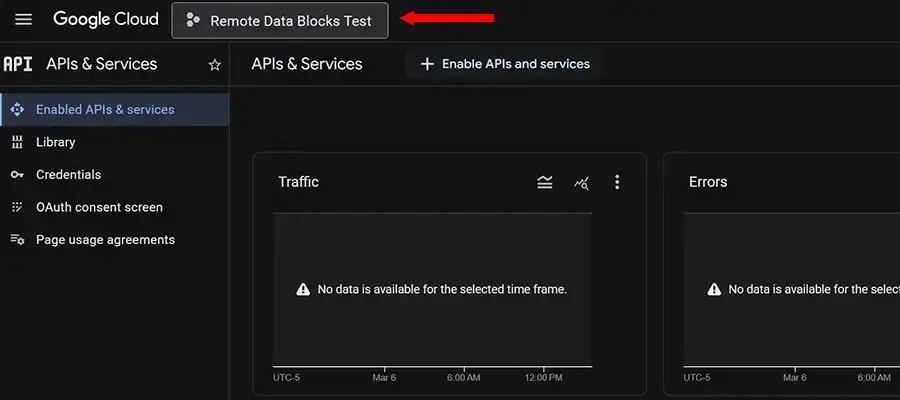 Enable APIs in your project
