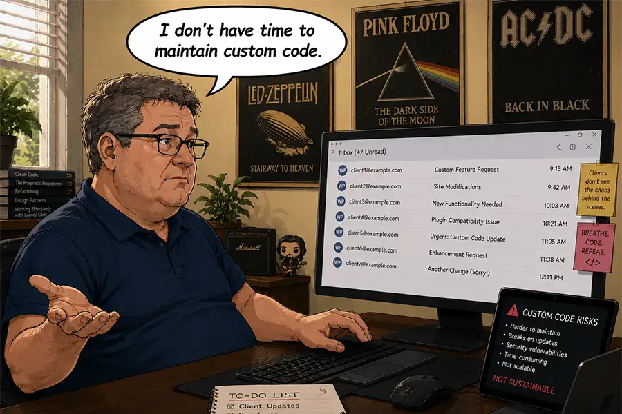 Building custom plugins requires future maintenance