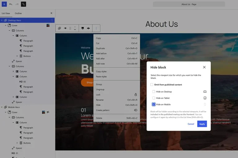 How to Hide WordPress Blocks Based on Device